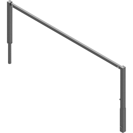 Access barrier, swivelling, with top rail, hot dip galvanised, width 3000 mm.