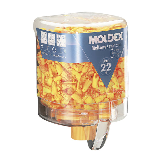 Ear plug station including ear plugs, MelLows® yellow, SNR 22 dB, including 250 pairs of MelLows®.