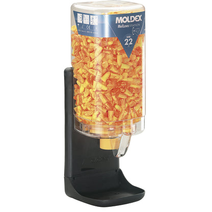 Ear plug station including ear plugs, MelLows® yellow, SNR 22 dB, including 500 pairs of MelLows®.