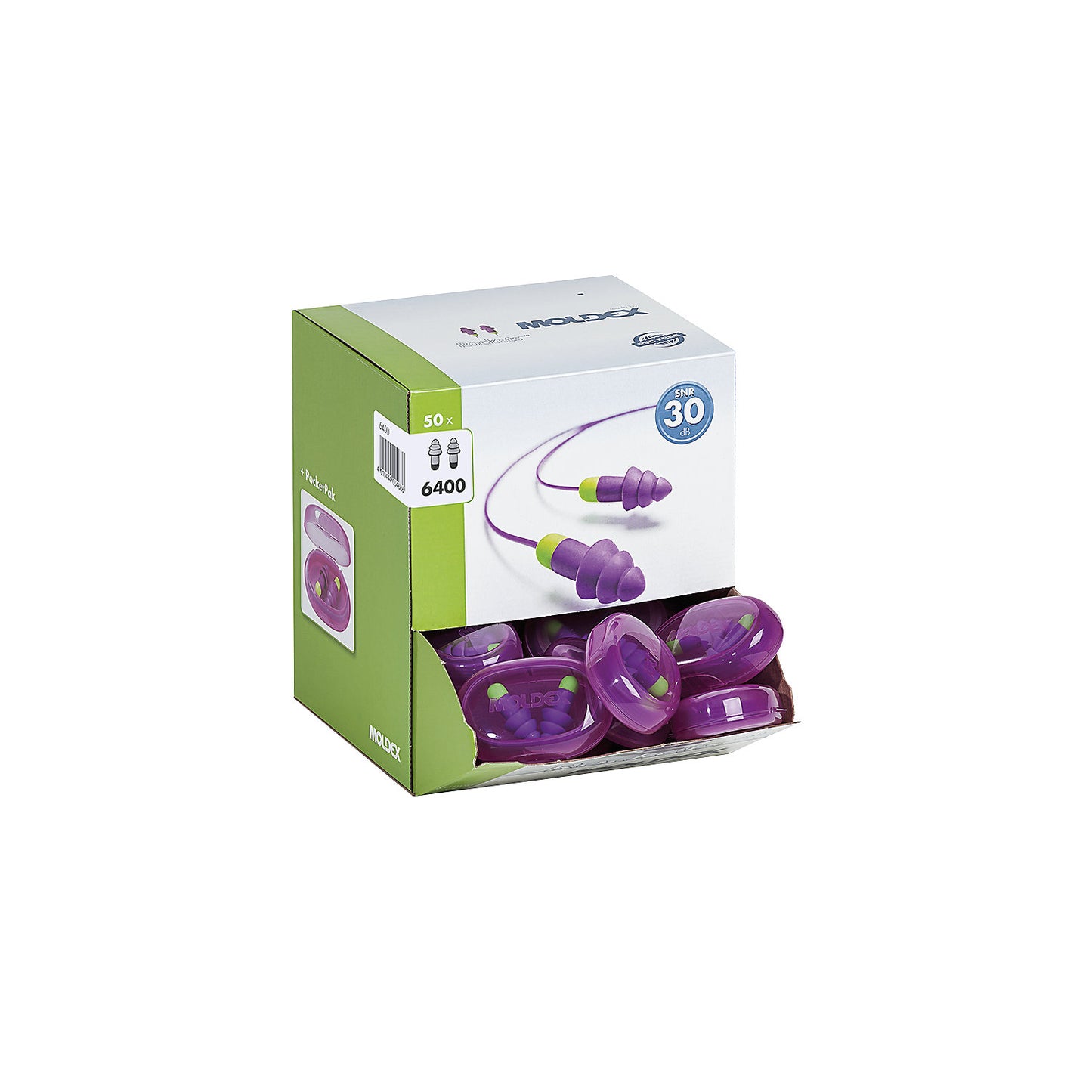 Reusable ear plugs, Rockets®, SNR = 30 dB, pack of 50 pairs.