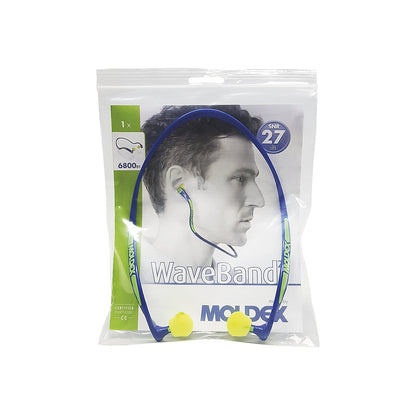 WaveBand® 2-component banded ear plugs, SNR = 27 dB, pack of 8, comfort shape.