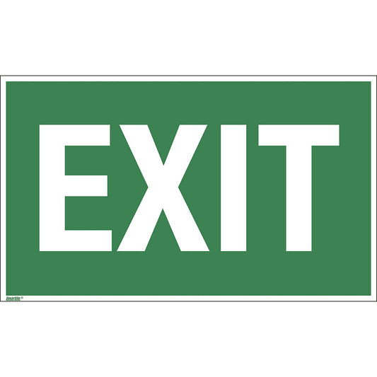 Additional combination sign with text for escape signs, EXIT, pack of 10, film, photoluminescent, LxHxD 250 x 150 x 0.1 mm.