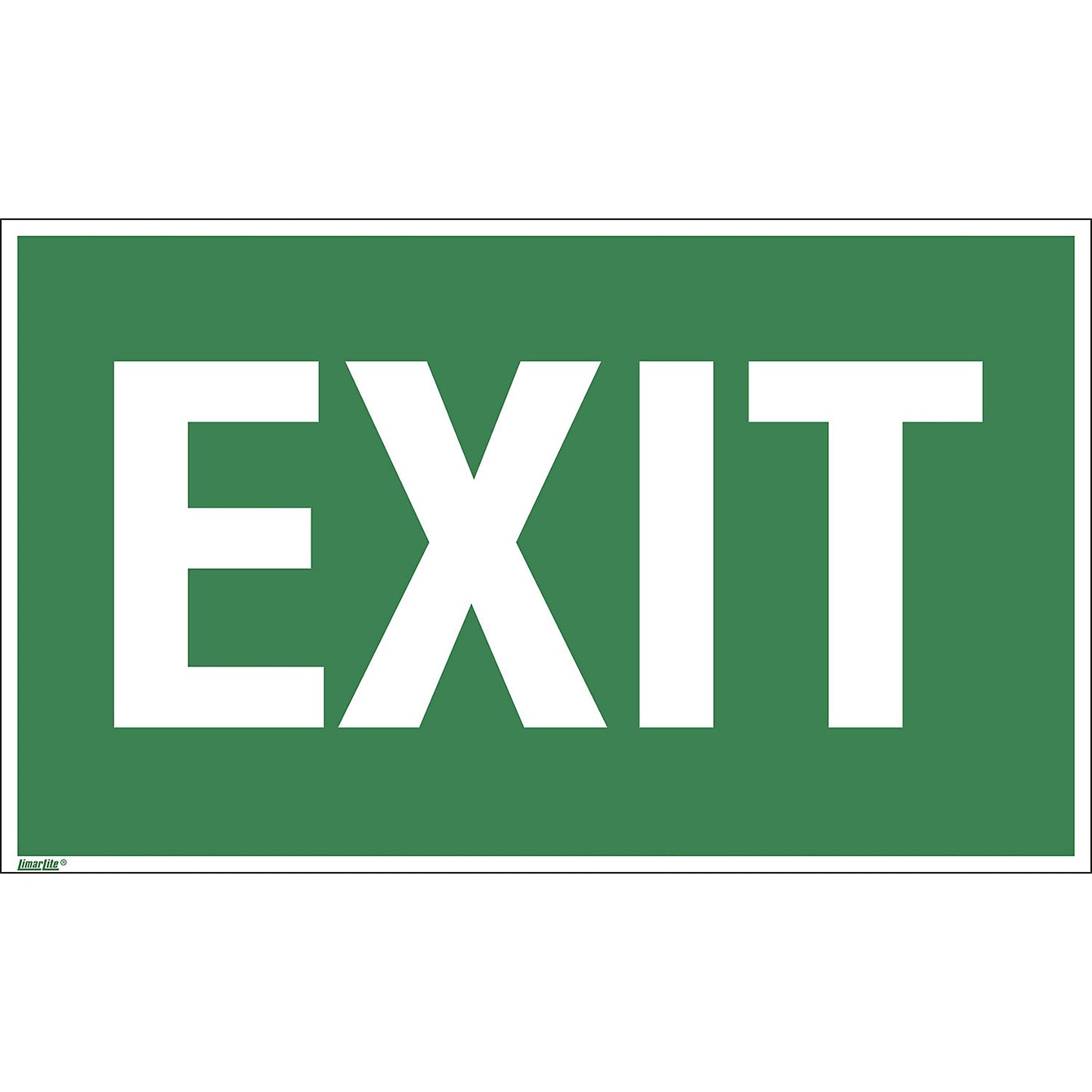 Additional combination sign with text for escape signs, EXIT, pack of 10, plastic, photoluminescent, LxHxD 250 x 150 x 1 mm.