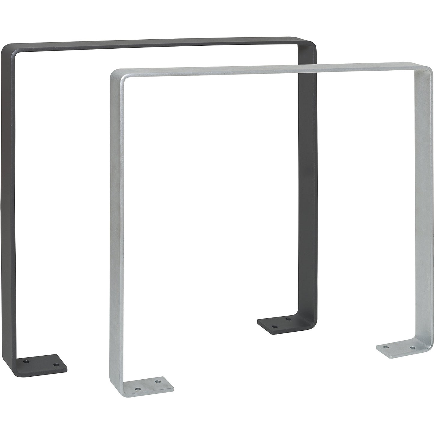GILA parking rail, steel 70 x 10 mm, hot dip galvanised, iron glimmer.