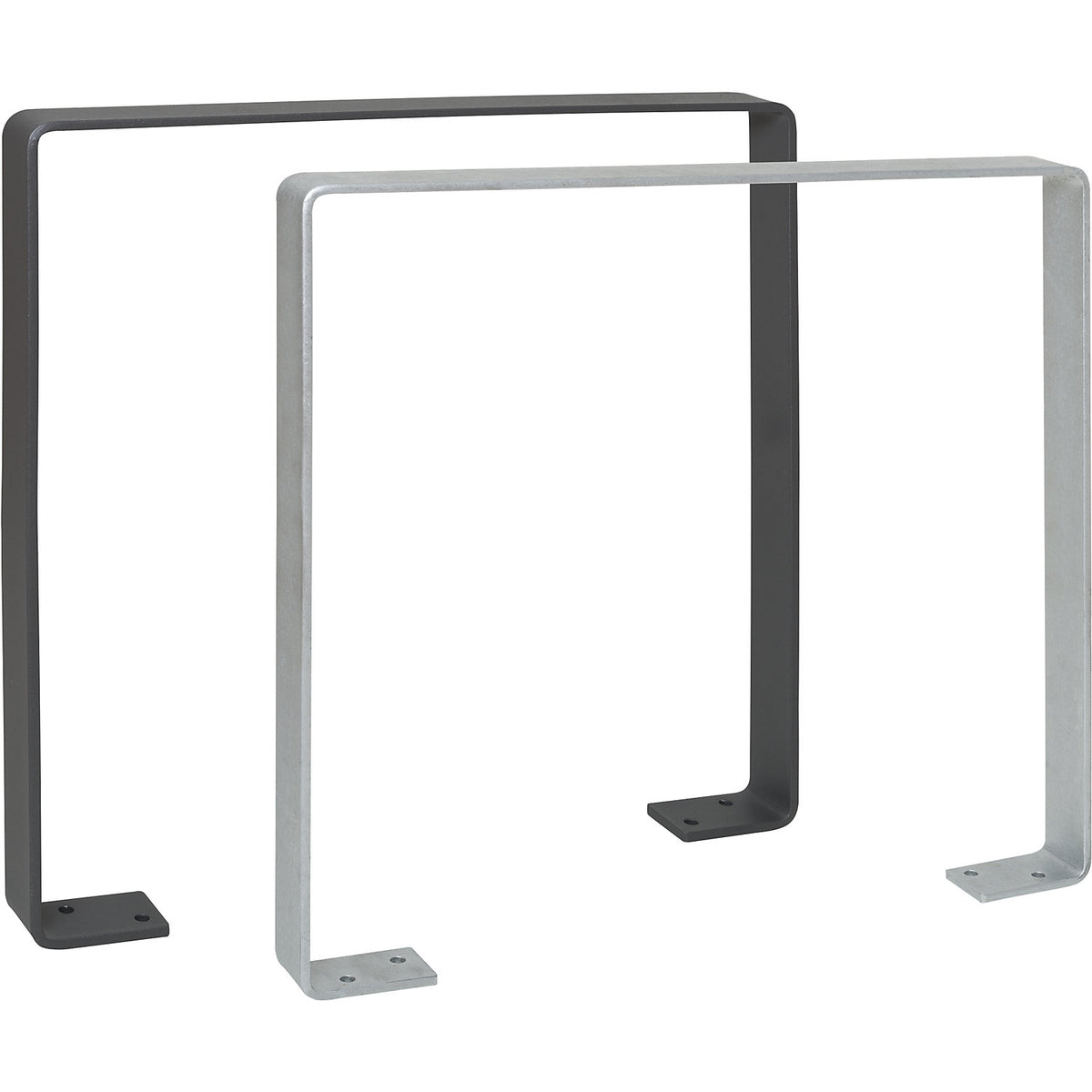 GILA parking rail, steel 70 x 10 mm, hot dip galvanised, iron glimmer.