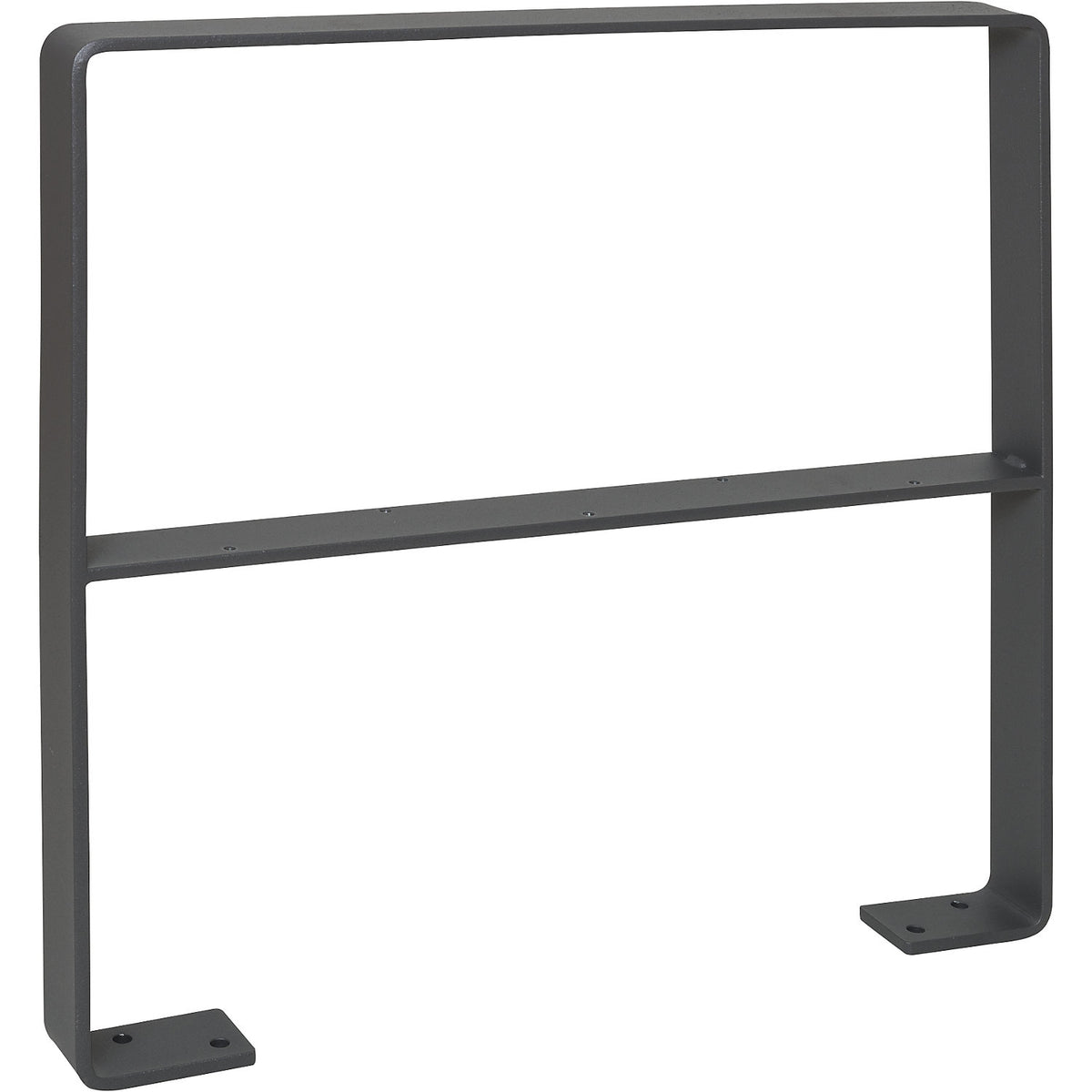 GILA parking rail, steel 70 x 10 mm, with knee rail, hot dip galvanised, iron glimmer.