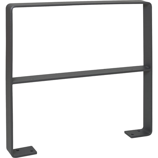 GILA parking rail, steel 70 x 10 mm, with knee rail, hot dip galvanised, iron glimmer.
