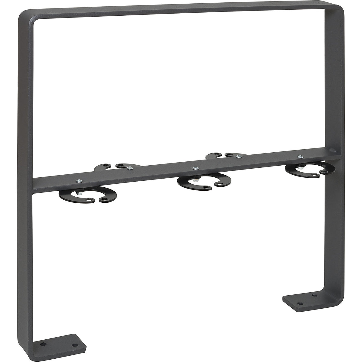 GILA parking rail, steel 70 x 10 mm, with knee rail, hot dip galvanised, iron glimmer.