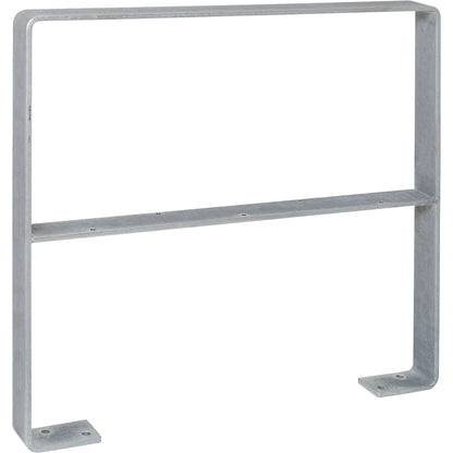 GILA parking rail, steel 70 x 10 mm, with knee rail, hot dip galvanised.