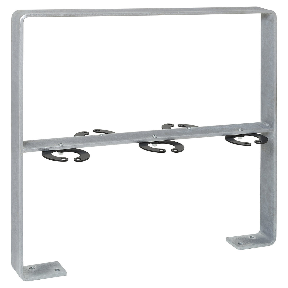 GILA parking rail, steel 70 x 10 mm, with knee rail, hot dip galvanised.