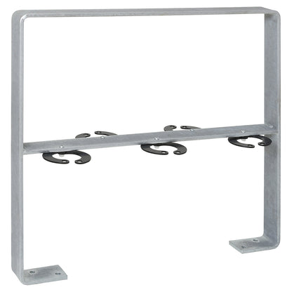 GILA parking rail, steel 70 x 10 mm, with knee rail, hot dip galvanised.