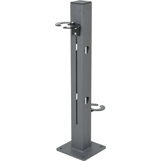 Scooter parking rail, 2 parking spaces, steel 80 x 80 mm, hot dip galvanised, iron glimmer.