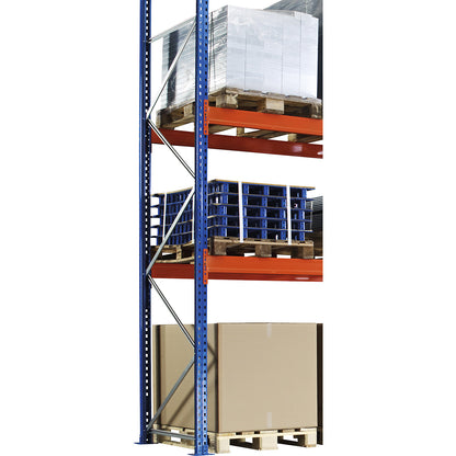 Pallet racking upright frame, steel, height 4000 mm, upright frame WxD 100 x 1100 mm.