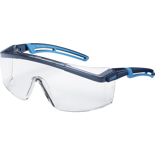 atrospec 2.0 safety spectacles, scratch resistant, black/blue.