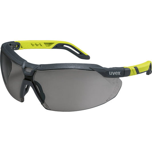 i-Series safety spectacles, i-5 tinted visors, charcoal/lime.