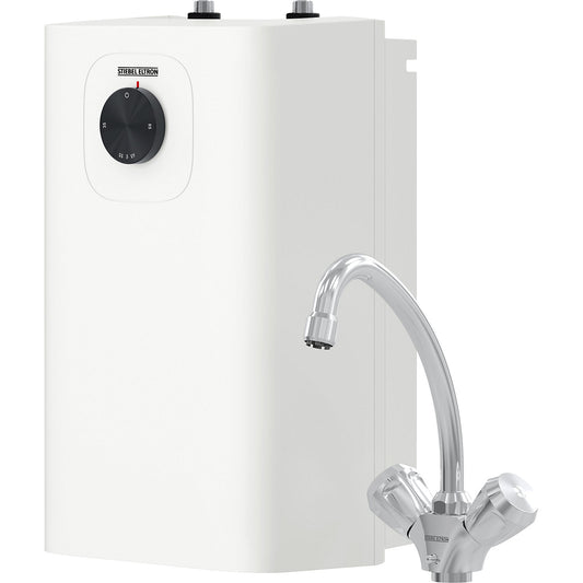 Boiler, unpressurised, with single lever mixer tap, unit for installation under the sink, temperature 35 - 85 °C.