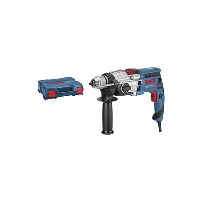 GSB 20-2 Professional impact drill, with quick-action drill chuck, in L-CASE with additional handle.