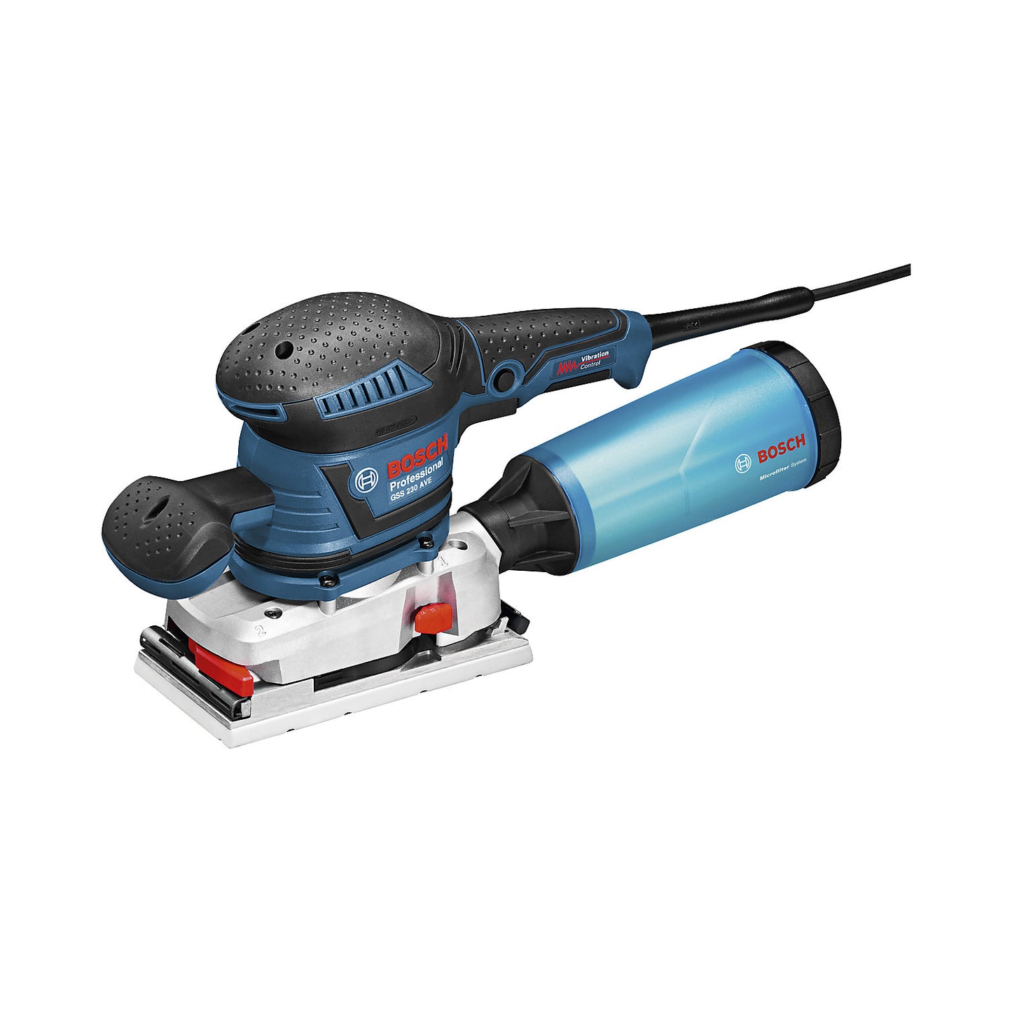 GSS 230 AVE Professional orbital sander, in L-BOXX with additional handle, 80 dB(A).