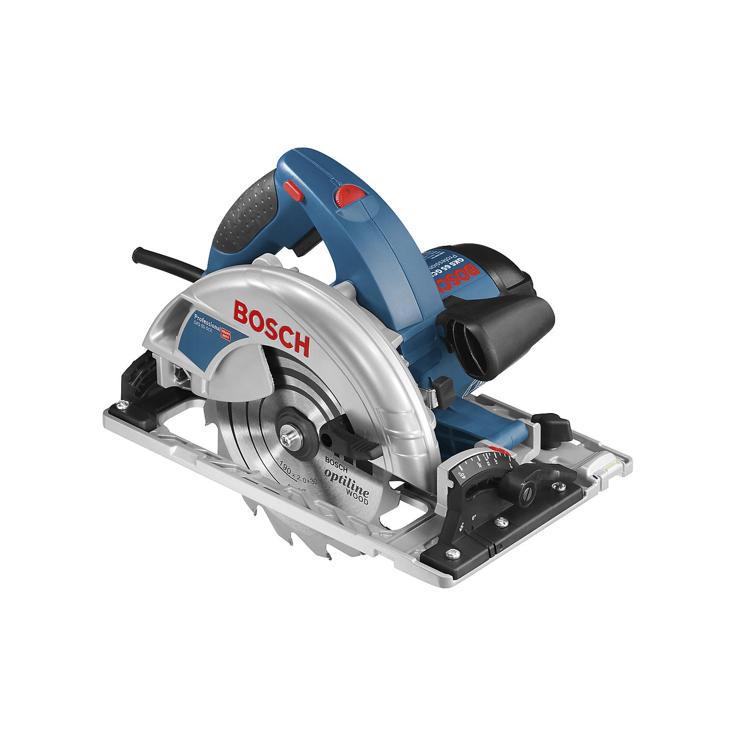 GKS 65 GCE Professional hand-held circular saw, in L-BOXX with dust extraction accessories, 88 dB(A).