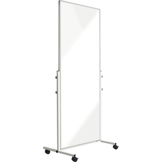 Mobile partition made of acrylic glass, with 4 swivel castors with stops, HxWxD 1900 x 850 x 500 mm.