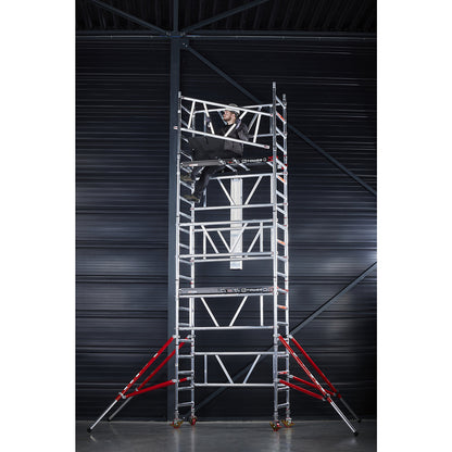 MiTOWER Plus quick assembly mobile access tower, Fiber-Deck® platform, working height 5 m.