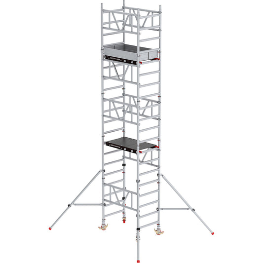 Standard MiTOWER quick assembly mobile access tower, Fiber-Deck® platform, LxW 1200 x 750 mm, working height 6 m.