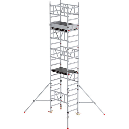 Standard MiTOWER quick assembly mobile access tower, Fiber-Deck® platform, LxW 1200 x 750 mm, working height 6 m.