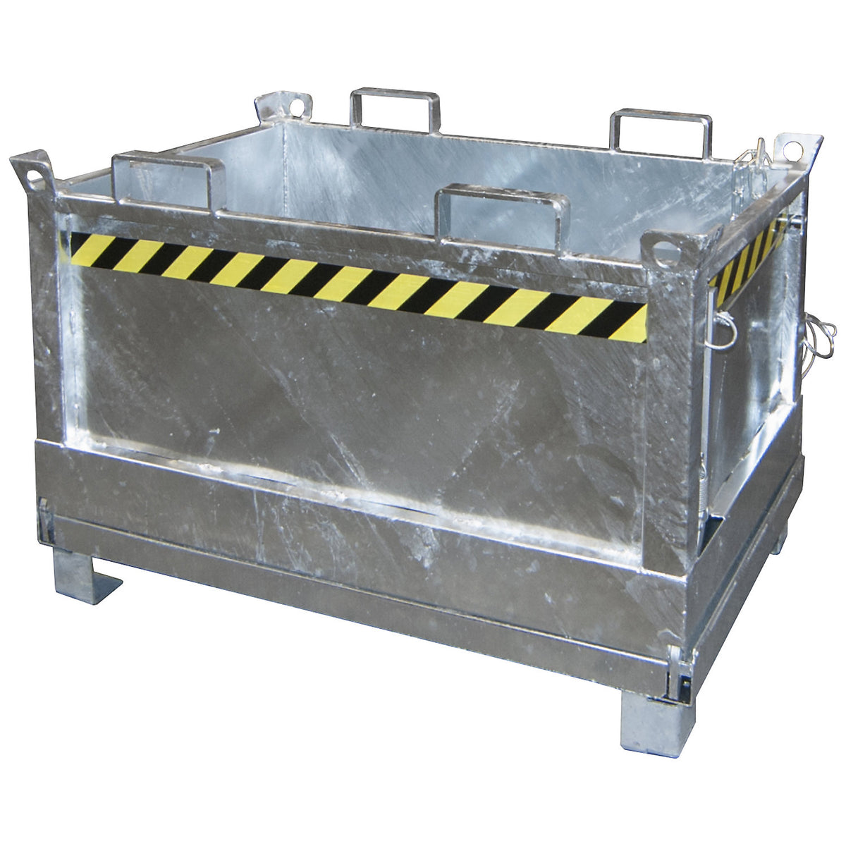 Hinged bottom skip, capacity 0.5 m³, hot dip galvanised.