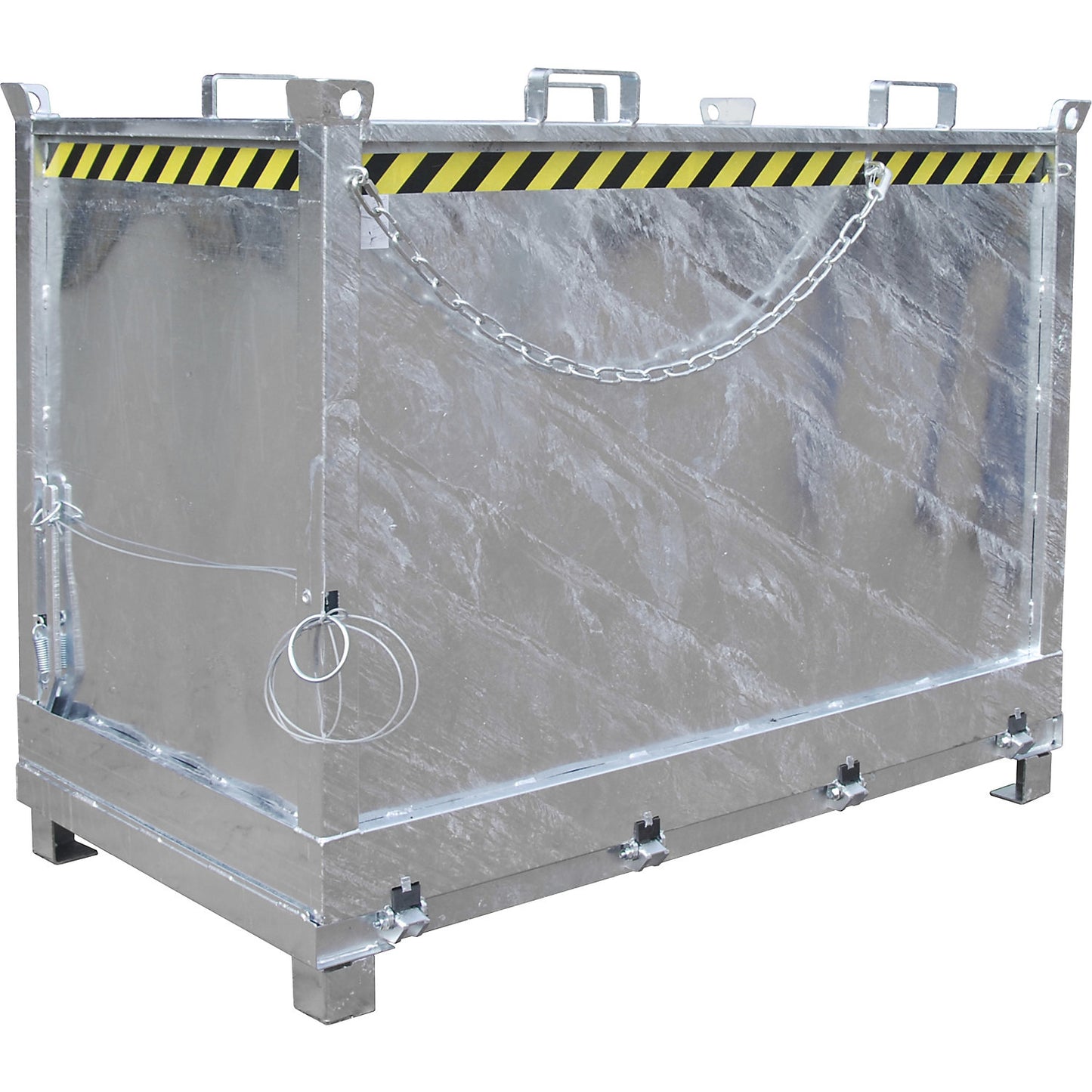 Hinged bottom skip, capacity 2.0 m³, hot dip galvanised.