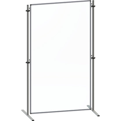 Functional partition made of acrylic glass, with flat T-shaped feet, HxW 1800 x 1000 mm, standard element.