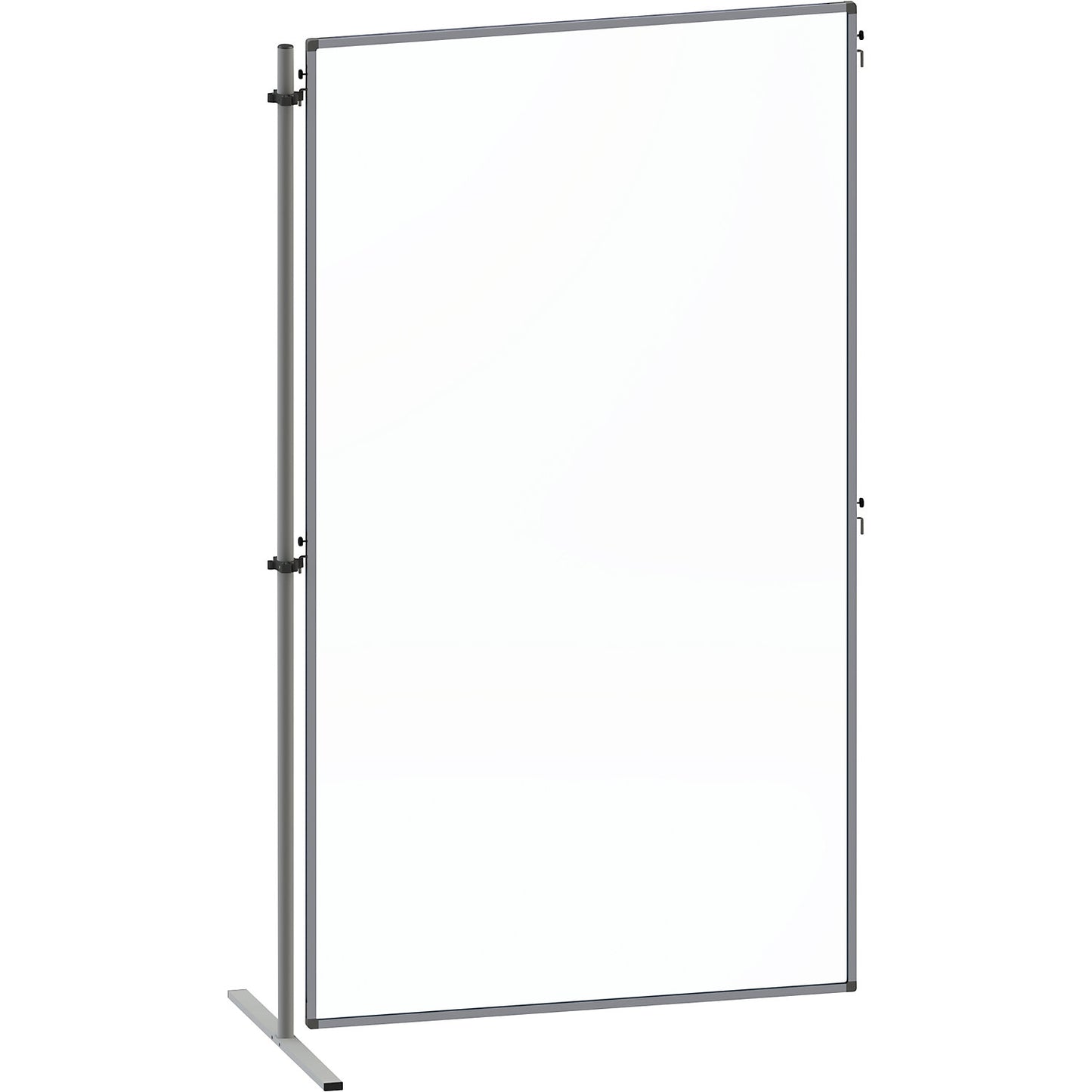 Functional partition made of acrylic glass, with flat T-shaped feet, HxW 1800 x 1000 mm, extension element.