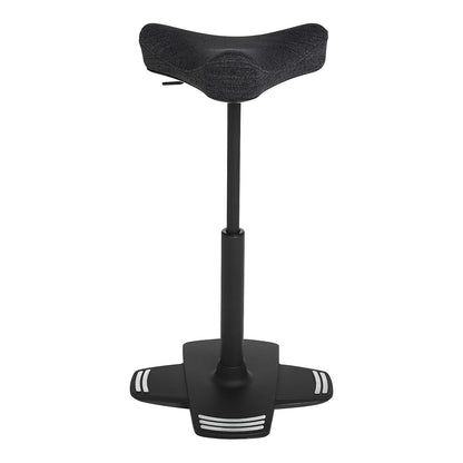 SITNESS FALCON anti-fatigue stool, with ergonomically shaped saddle seat, black cover.