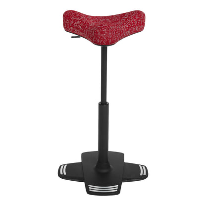 SITNESS FALCON anti-fatigue stool, with ergonomically shaped saddle seat, red cover.