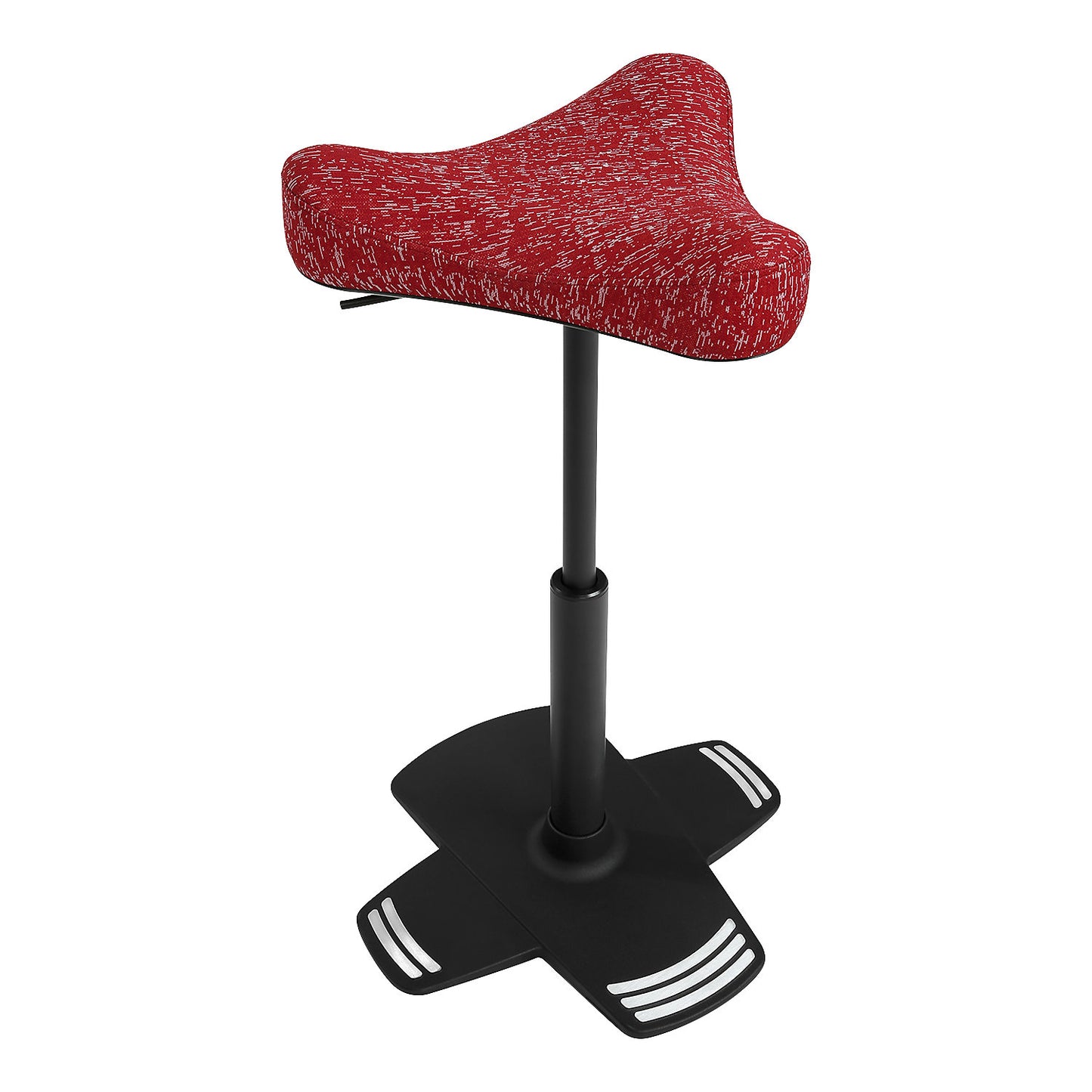 SITNESS FALCON anti-fatigue stool, with ergonomically shaped saddle seat, red cover.