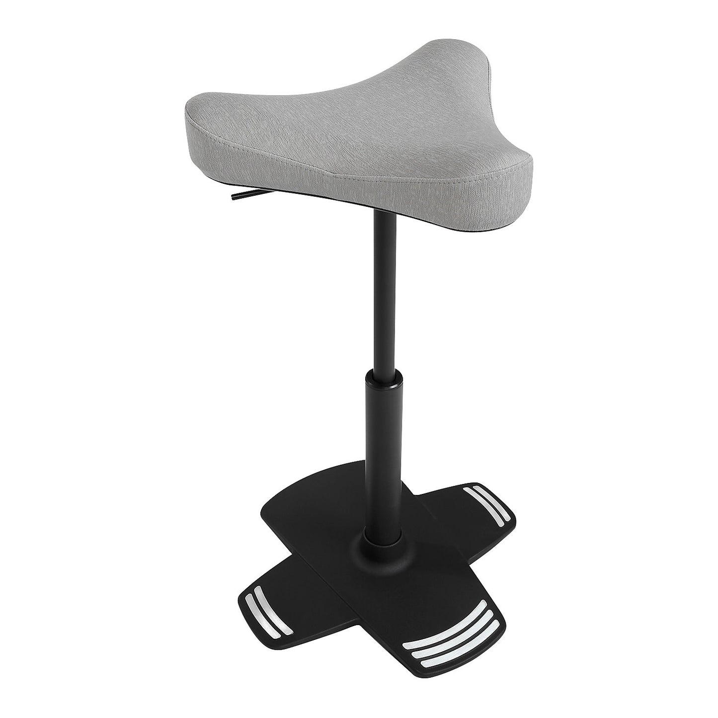 SITNESS FALCON anti-fatigue stool, with ergonomically shaped saddle seat, grey cover.