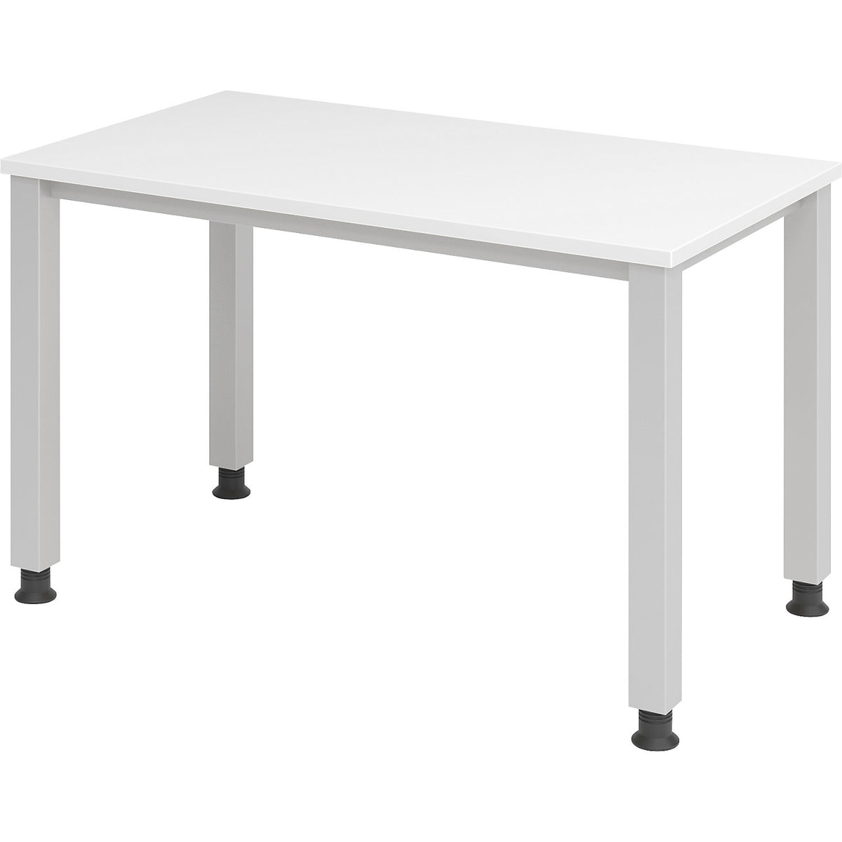 RENATUS - Mini-Office 4 desk, 4-legged frame, width 1200 mm, white, rectangular tubing.