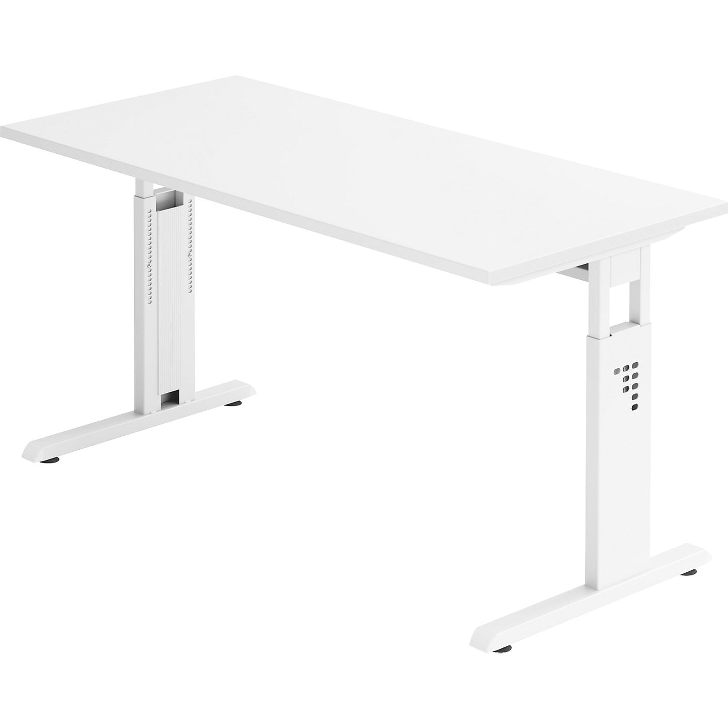 Mini-Office C desk, C-foot frame, width 1400 mm, white / white.