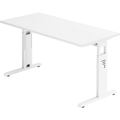 Mini-Office C desk, C-foot frame, width 1400 mm, white / white.