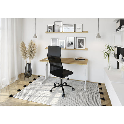Mini-Office C desk, C-foot frame, width 1400 mm, oak finish / white.