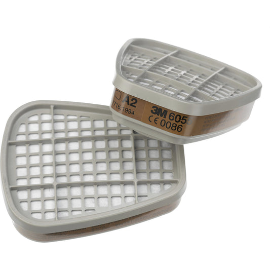 Gas and combined filter 6055, protection level A2, pack of 8, for 6000 mask series.