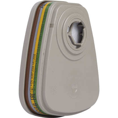 Gas and combined filter 6059, protection level ABEK1, pack of 8, for 6000 mask series.