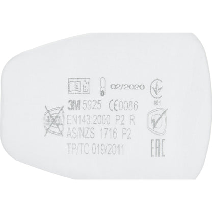 Particle insert filter 5925, protection level P2R, pack of 20, 1+ packs.