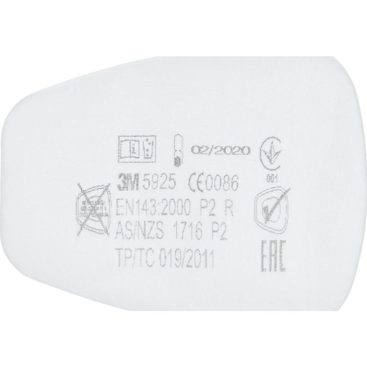 Particle insert filter 5925, protection level P2R, pack of 20, 1+ packs.