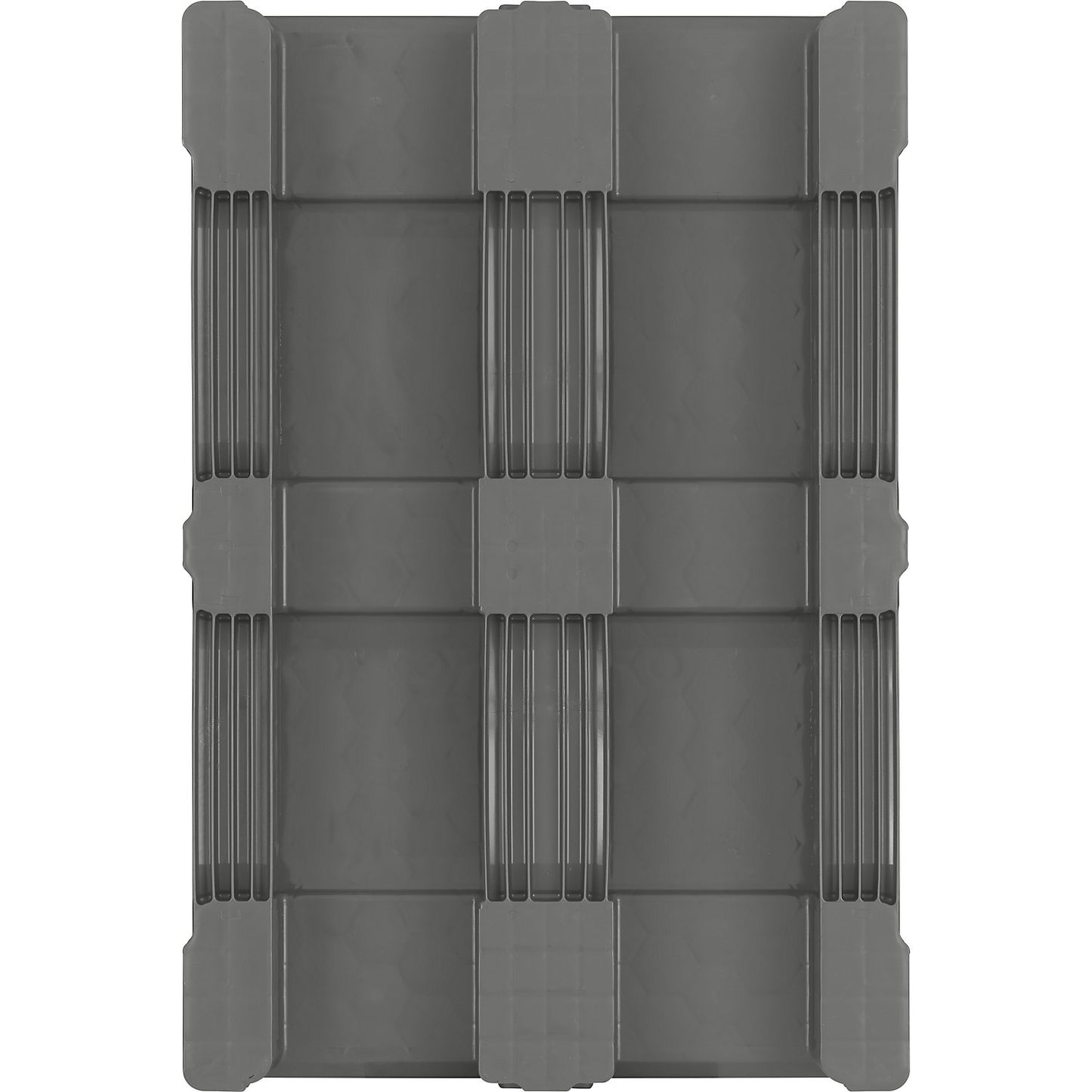Hygienic non-slip pallet, closed, LxW 1200 x 800 mm, 3 runners, basalt grey.