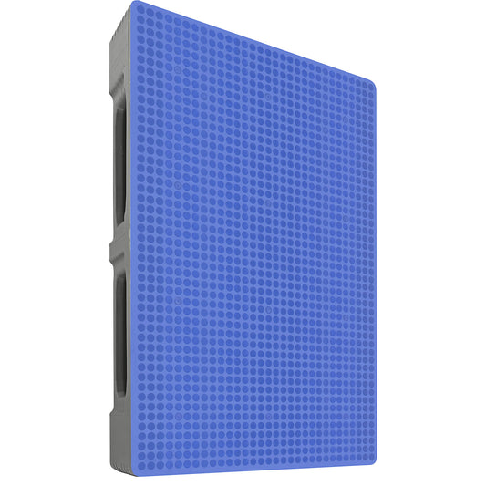Hygienic non-slip pallet, closed, LxW 1200 x 800 mm, 3 runners, basalt grey.