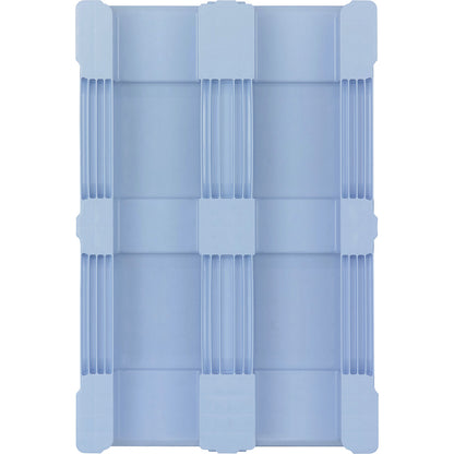 Hygienic non-slip pallet, closed, LxW 1200 x 800 mm, 3 runners, light blue.