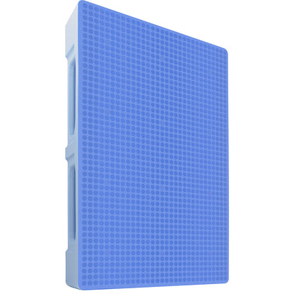 Hygienic non-slip pallet, closed, LxW 1200 x 800 mm, 3 runners, light blue.