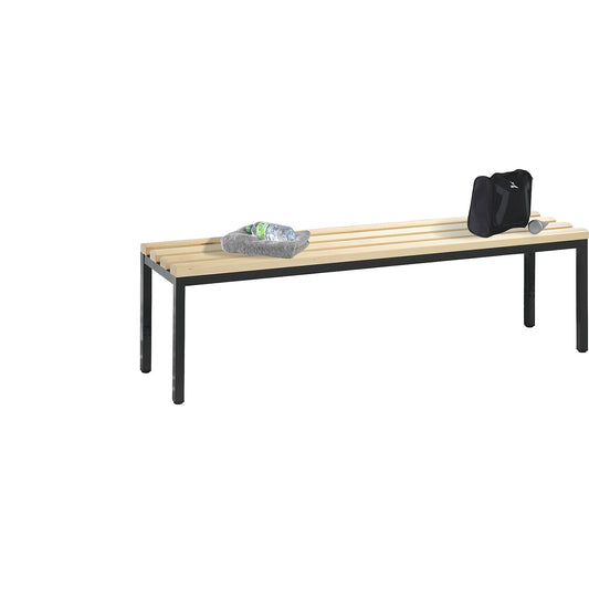 BASIC changing room bench, beech wood slats, length 1500 mm.