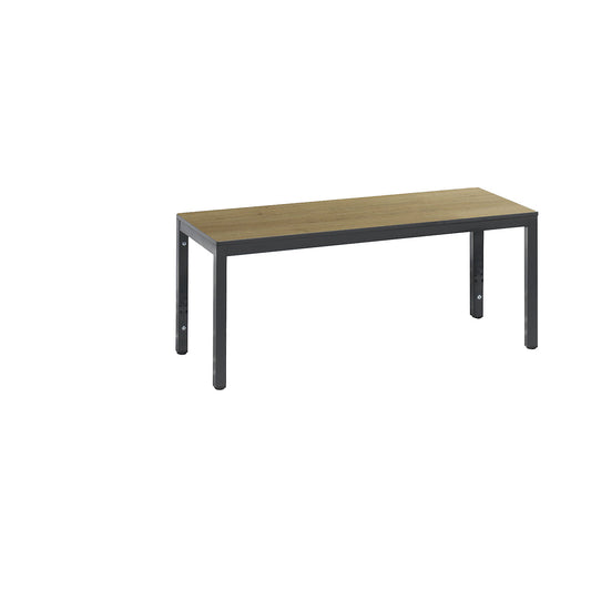COMFORT changing room bench, HPL seat surface, length 1000 mm, oak finish.