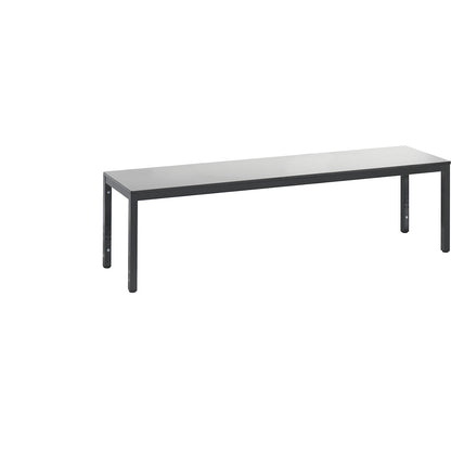 COMFORT changing room bench, HPL seat surface, length 1500 mm, silver grey.